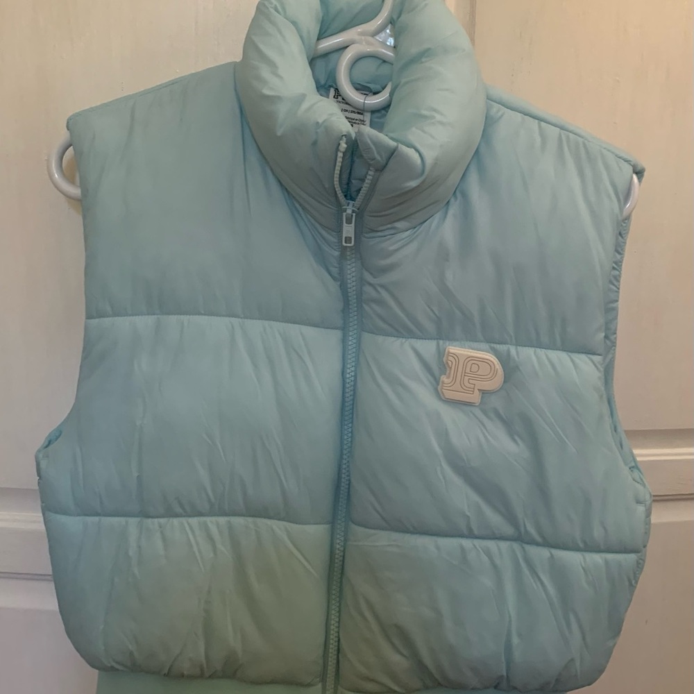 Victoria's Secret Sky Blue Puffer Vest